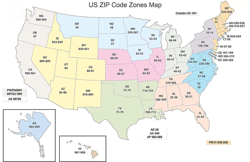 Mã Zip code Hoa Kỳ
